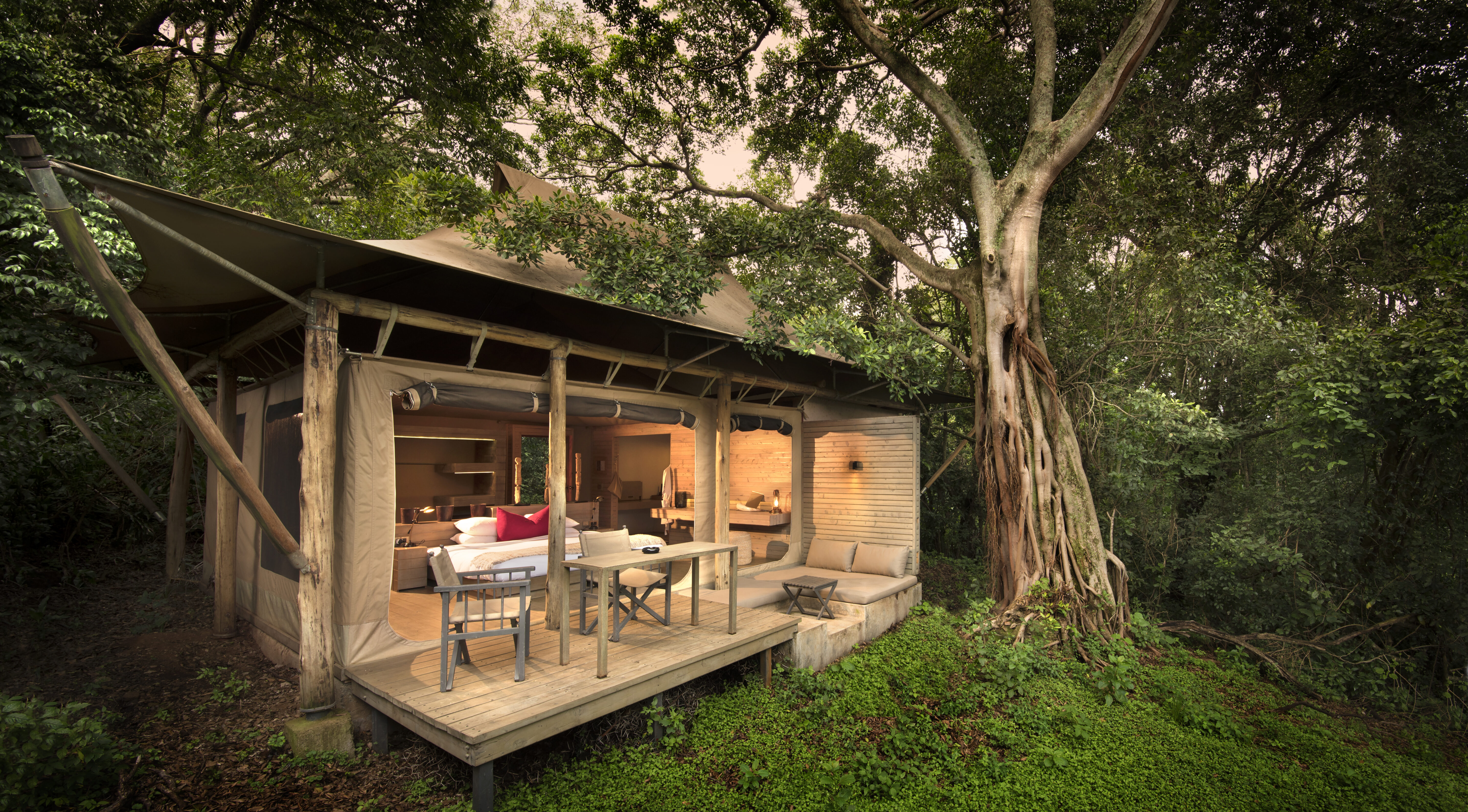 Kenya-Kichwa-Room-Superior-Tents-front-exterior-in-forest